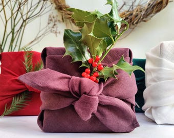 Furoshiki Reusable Gift Wrapping Linen Japanese Wrapping Cloth