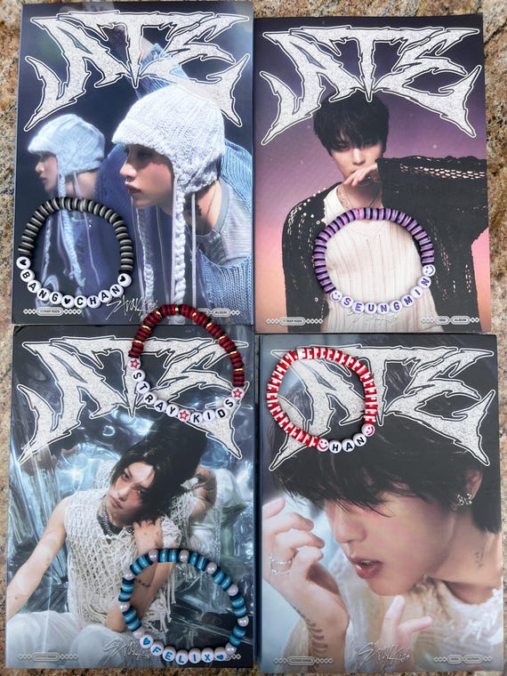 Stray Kids Name Clay and Glass Bead Bracelets - Etsy