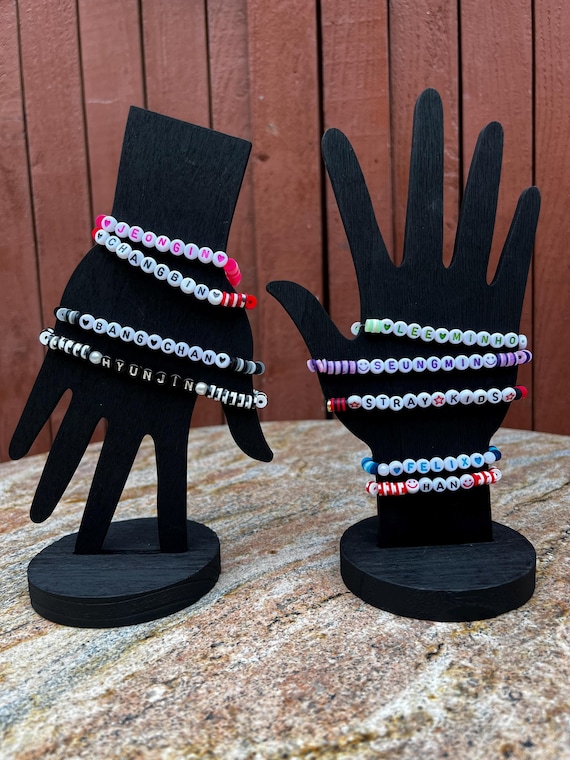 Stray Kids Name Clay and Glass Bead Bracelets - Etsy