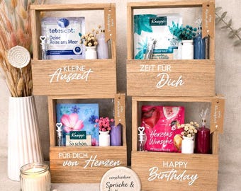 Wellness Geschenkkorb personalisiert - Geschenkkorb Geburtstag - Geburtstagsgeschenk für sie - Geburtstagsgeschenk