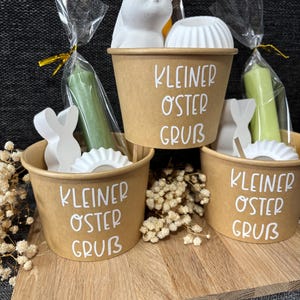Ostern to Go | Kleiner Ostergruß – Geschenkbecher mit Osterhase, Kerze & Kerzenständer | Geschenkidee Ostern imagem 2