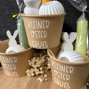 Ostern to Go | Kleiner Ostergruß – Geschenkbecher mit Osterhase, Kerze & Kerzenständer | Geschenkidee Ostern imagem 9
