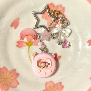 Handmade Polymer Clay Monkey Keychain | Y2K Bag Charm