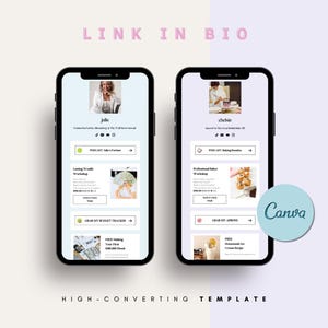 Canva Link in Bio: Link in Bio Template | Link Tree, Stan Store Dupe