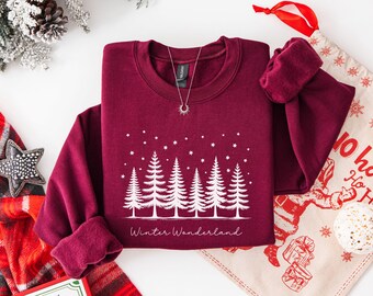 White Christmas Sweatshirt, Winter Crew Shirt, Christmas Shirt for Women, Winter Crew Shirt, Snowflake Sweatshirt, Festive Holiday Sweater