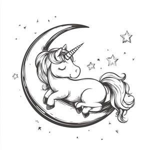 26 cute unicorn coloring pages to print and color for children in various levels of difficulty | Coloring book unicorns | Clipart