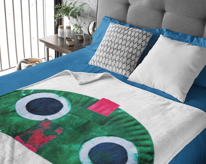 Personalized Kids Art Blanket: Custom Drawing Keepsake Gift