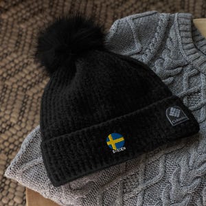 Sweden Columbia Pom Pom Beanie