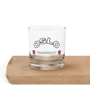 Oslo Norway Rocks Glass