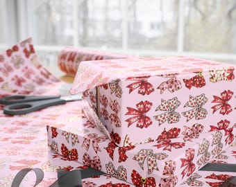 Carta regalo rosa per San Valentino con fiocco western Coquette e scritta "Coquette"