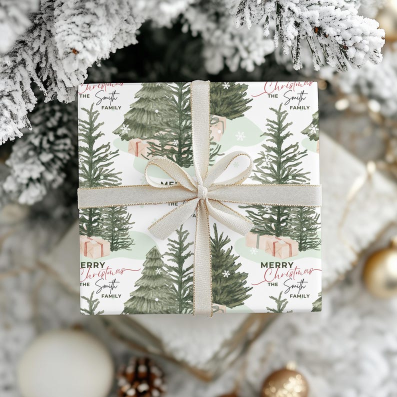 Last Name Custom Gift Wrapping paper