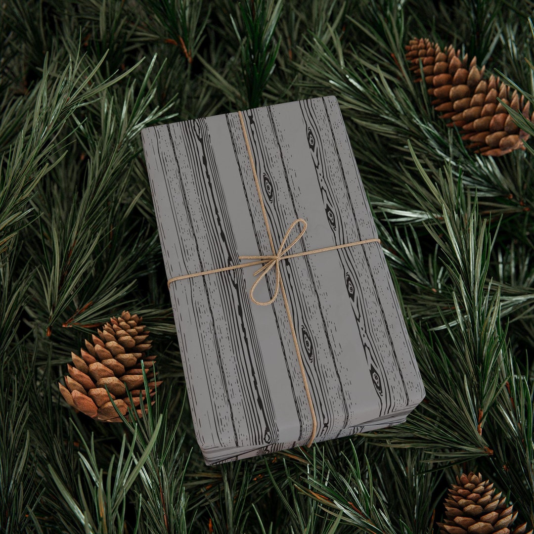 Rustic Wood Grain Wrapping Paper - Mens Gift Wrap, Christmas - Etsy