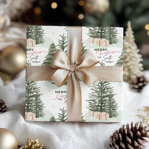Personalized Name Christmas Gift Wrapping Paper