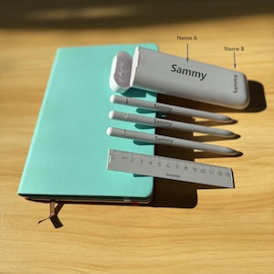 Gepersonaliseerde pennen, op maat gemaakte pennensets, briefpapiersets, cadeaus voor leraren, terug naar school, cadeaus voor leraren en kinderen, pennensets in drie kleuren