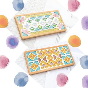 DIY Mosaic Coaster Kit (rectangle), Craft kit for kids and adults,Mosaic tile kit
