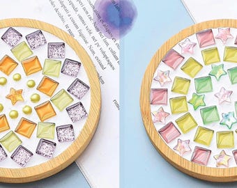 DIY Mosaic Coaster Kit (round), Craft kit for all age,Mosaic tile kit, Create Your Own Handmade Tile Coasters, Deco for home and office