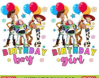 Toy Story PNG-bundel: Woody's Roundup, verjaardagsshirtontwerpen (digitale download)