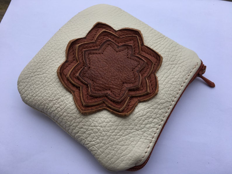 Tiny Wallet rustic,mini Wallet Change Purse Brown ivory Leather pouch Leather Coin Pouch Change pouch gift mom,children,mothers day