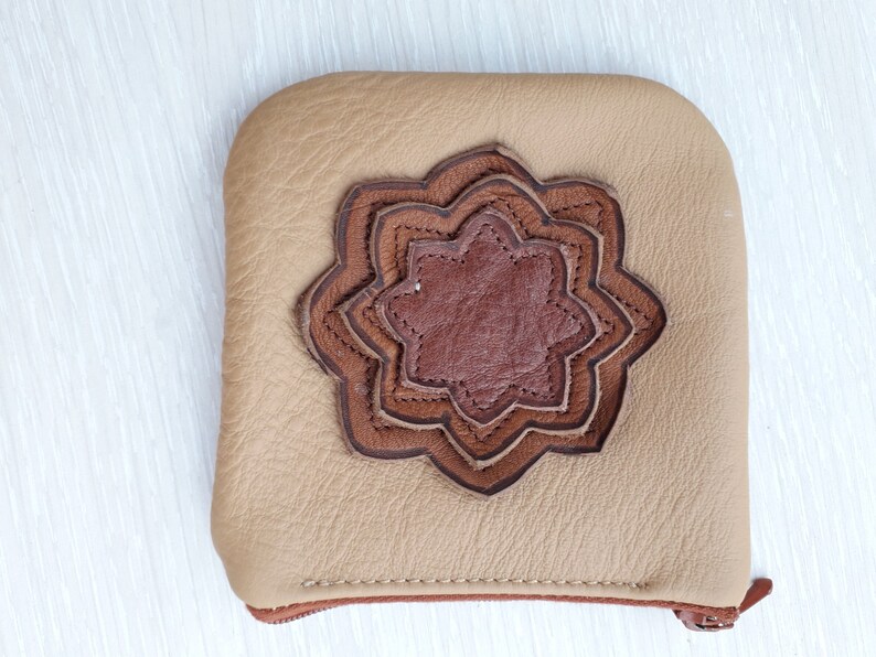 Tiny Wallet rustic,mini Wallet Change Purse Brown ivory Leather pouch Leather Coin Pouch Change pouch gift mom,children,mothers day