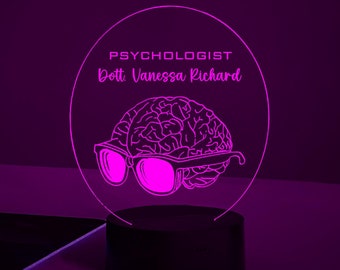 Psychologist Custom Night Light,Neurologist Perfect Doctor Gift,3D Brain table lamp for colleague,Graduation Gift,Med Student Gift,xmas gift