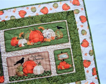 Autumn Blessings Table Table Runner/Green Version/Shady Spring Quilts