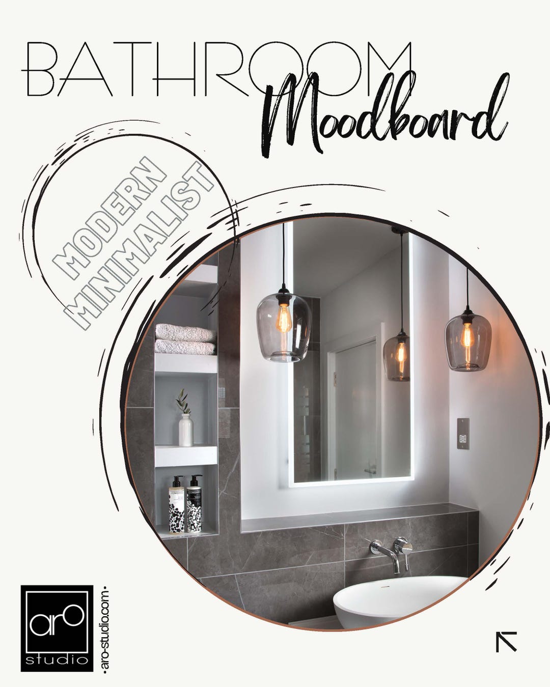 Bathroom Design Template - Modern Minimalist - Etsy