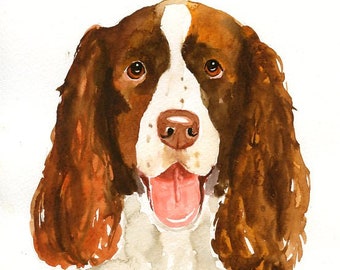 Custom pet portrait Original watercolor painting Dog portrait Custom pet painting Custom dog portrait Original watercolor painting 8X10inch