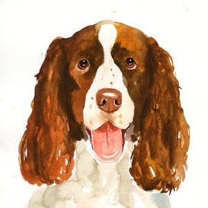 Custom pet portrait Original watercolor painting Dog portrait Custom pet painting Custom dog portrait Original watercolor painting 8X10inch image 1