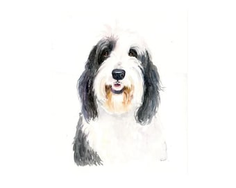 Custom pet portrait, Handmade artwork memorial art 8X10inch size