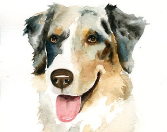 Benutzerdefinierte Tierportrait Haustierportrait benutzerdefinierte Benutzerdefinierte Hundeportrait Benutzerdefinierte Haustier Malerei Benutzerdefinierte Hundeportrait Original Aquarell Malerei 8X10inch