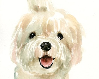 Custom pet portrait,dog portrait,original, Pet portrait, Custom pet painting, watercolor painting 8X10inch