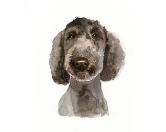 Custom Pet Portrait: Original Watercolor Painting, Pet Memorial