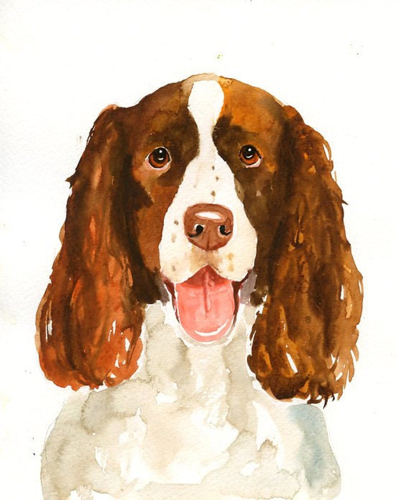 Custom pet portrait Original watercolor painting Dog portrait Custom pet painting Custom dog portrait Original watercolor painting 8X10inch image 1