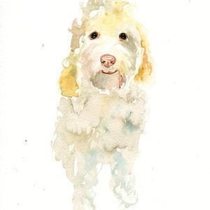 Custom pet portrait Watercolor pet portrait dog portrait Custom pet painting Custom dog portrait Original watercolor painting 8X10inch image 1