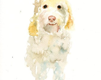 Custom pet portrait Watercolor pet portrait dog portrait Custom pet painting Custom dog portrait Original watercolor painting 8X10inch