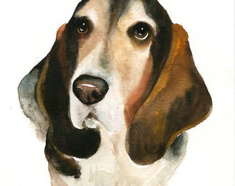 Custom pet portrait Pet portrait memorial Custom dog portrait Custom pet painting Custom dog portrait Original watercolor painting 8X10inch