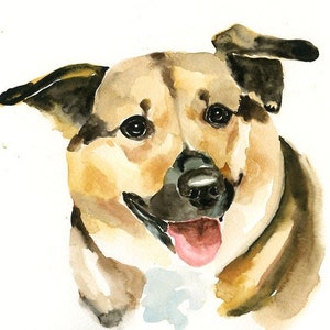 Custom pet portrait painting Pet painting Custom Dog Portrait Custom Dog Painting Watercolor Pet Portrait Custom Portrait Watercolor image 3