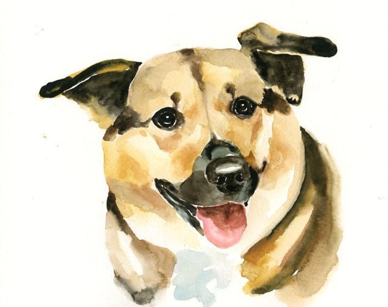 Custom pet portrait painting Pet painting Custom Dog Portrait Custom Dog Painting Watercolor Pet Portrait Custom Portrait Watercolor image 3