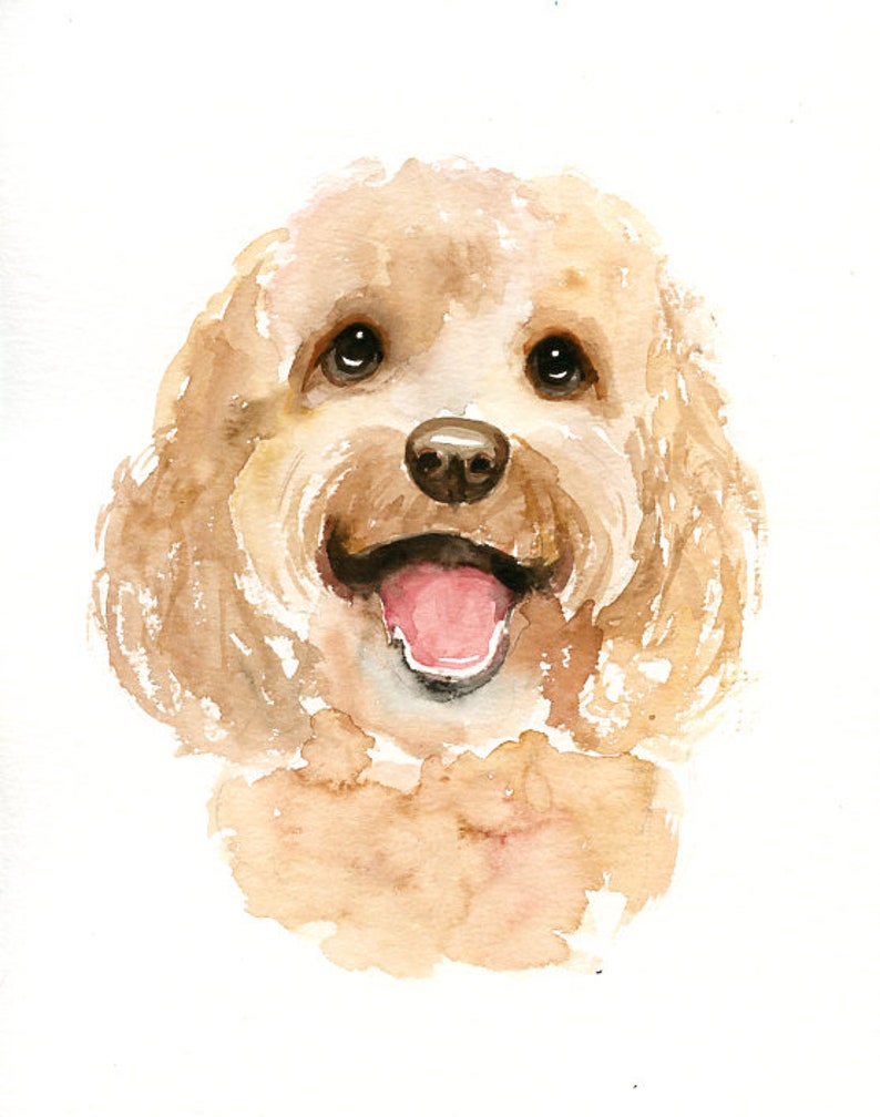 Custom pet portrait Watercolor pet portrait Dog portrait Custom pet painting Custom dog portrait Original watercolor painting 8X10inch