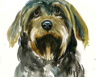 Custom pet portrait Watercolor pet portrait dog portrait Custom pet painting Custom dog portrait Original watercolor painting 8X10inch