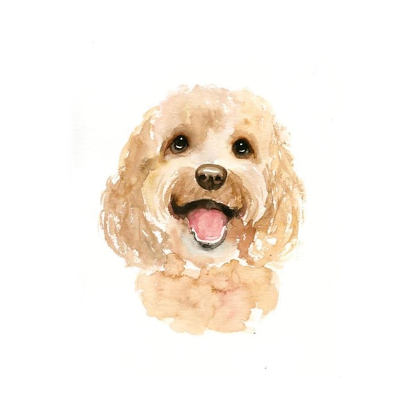 Custom pet portrait, Handmade artwork memorial art