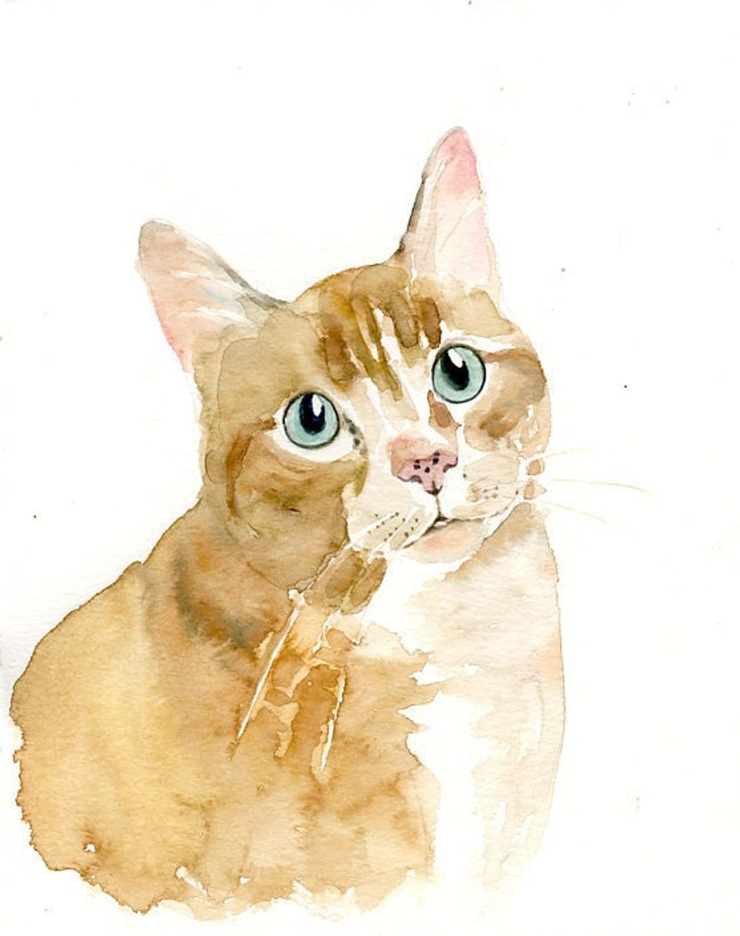 Custom Pet Portrait: Original Watercolor Painting, 8x10 Inch - Etsy