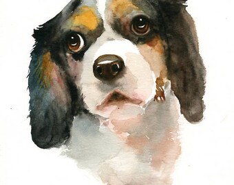 Custom pet portrait Watercolor pet portrait Dog portrait Custom pet painting Custom dog portrait Original watercolor painting 8X10inch