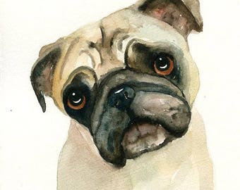 Custom dog painting, custom dog portrait, custom pet portrait, Custom pet painting,Original watercolor painting 8X10inch