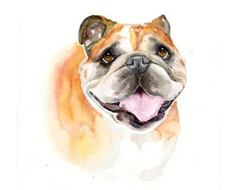 Personalized Dog Portrait Christmas Gift, Handmade Pet Painting
