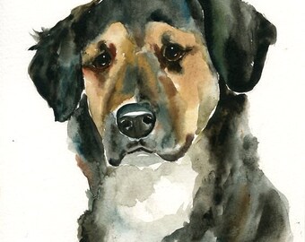 Custom pet portrait Pet portrait Memorial custom dog portrait Custom pet painting Custom dog portrait Original watercolor painting 8X10inch