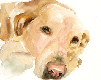 Custom pet portrait Watercolor pet portrait Dog portrait Custom pet painting Custom dog portrait Original watercolor painting 8X10inch