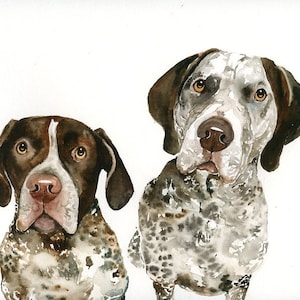 RITRATTO della tua coppia di  animali DOMESTICI Acquerello su carta 20x25cm