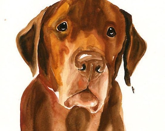 Custom pet portrait Watercolor pet portrait Dog portrait Custom pet painting Custom dog portrait Original watercolor painting 8X10inch