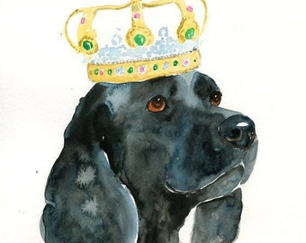 CUSTOM pet PORTRAIT+ACCESSORIES  Original watercolor painting 8X10inch